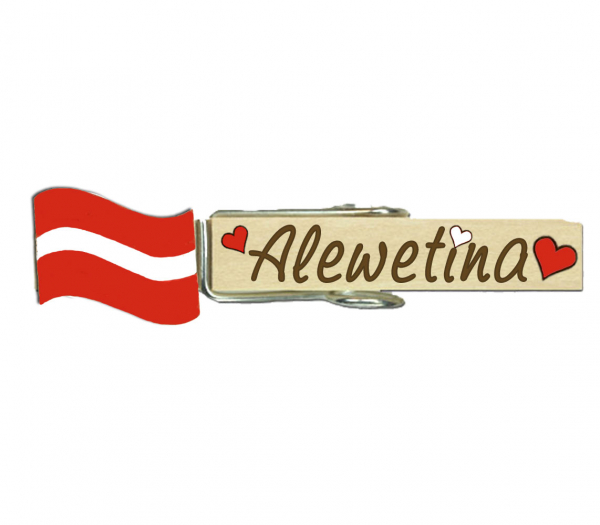 Glupperl mit der Fahne Lettlands