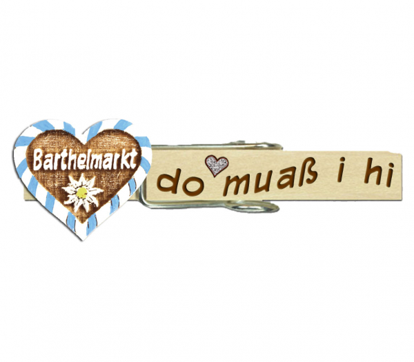 Barthelmarktglupperl mit einem handbemalten Barthelmarktherz