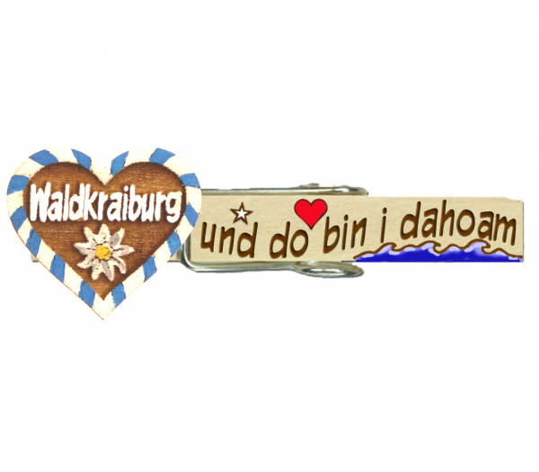 Glupperl mit einem handbemalten Waldkraiburger Volksfestherz