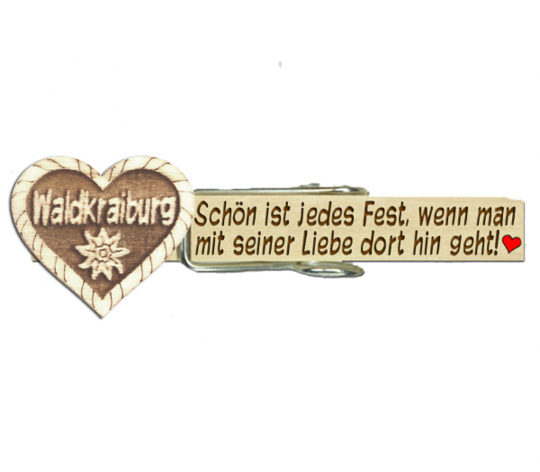 Glupperl mit einem unbemalten Waldkraiburger Volksfestherz