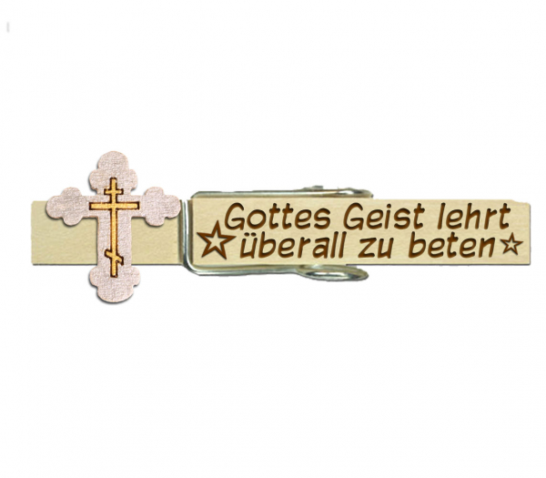 Glupperl mit einem handbemalten orthodoxen Kreuz