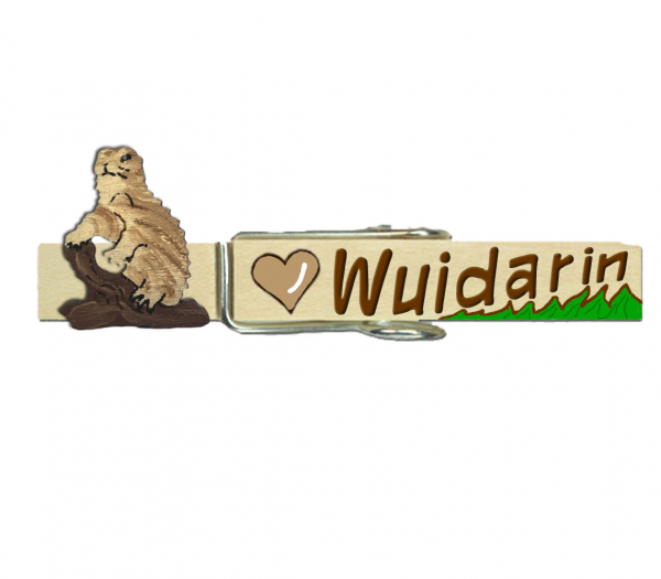 Glubberl mit einem handbemalten Murmeltier