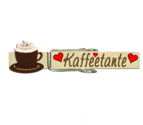 Glupperl und einer dunkelbraun bemalten Cappuccinotasse