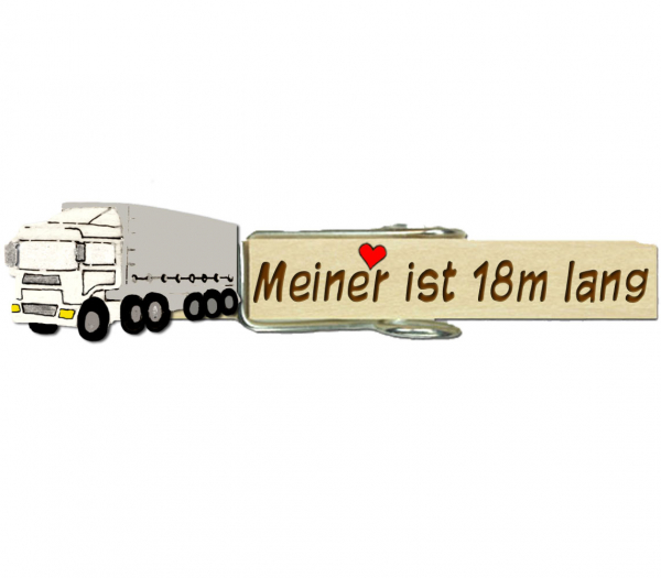 Glupperl mit einem grauen Sattelschlepper