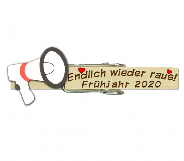 Glupperl mit einem weißen Megaphon