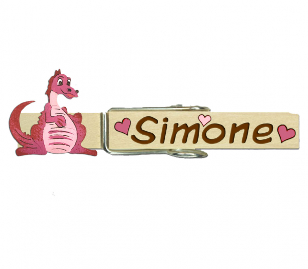 Glupperl mit einem pink bemalten alten Drachen