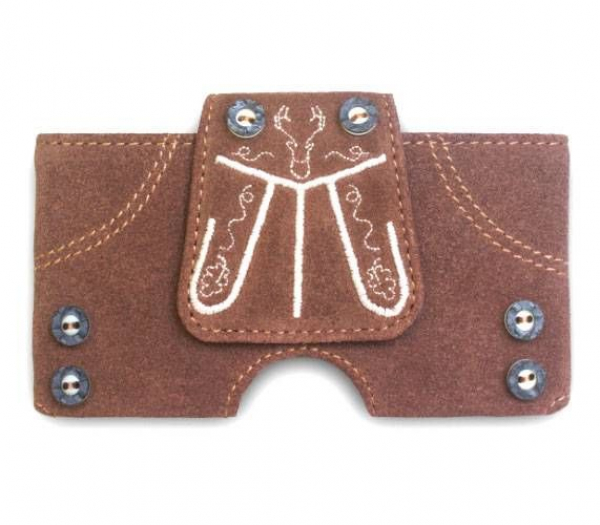 Lederhosen Handytasche braun Gr. M Typ "Holzkirchen"