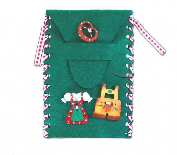 Handytasche fürs Dirndl in dunkelgrün