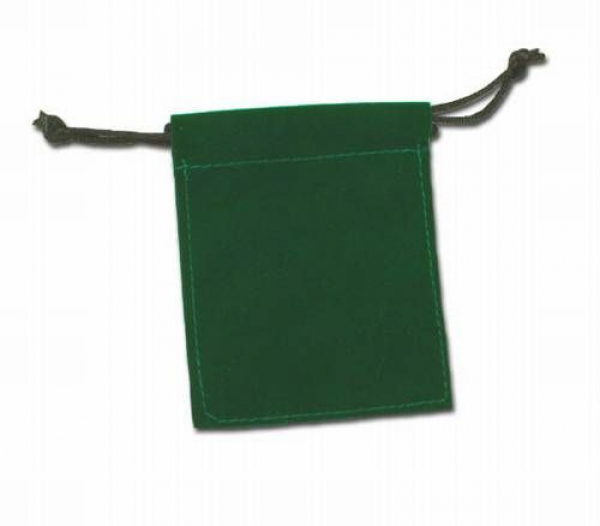 dunkelgrünes Samtsäckchen