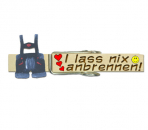 Glupperl mit Namen und einer schwarzen Lederhosen