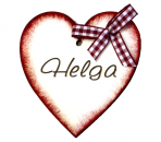 großes bordeauxfarbenes Bayerisches Herzerl