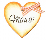 großes orangefarbenes Bayerischen Herzerl