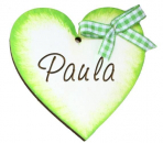 großes hellgrünes Bayerisches Herzerl