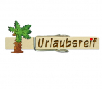 Urlaubsglupperl mit einer handbemalten Palme