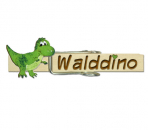 Klupperl mit einem dunkelgrünen Dino