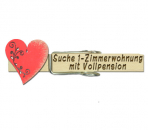 Glupperl mit einem großen Ornamentherz rot