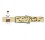 Glupperl mit Schnapsflasche