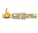 Glupperl mit einem Lagerfeuer bemalt