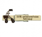 Holzwäscheklammer mit einem bemalten Rollator