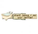 Glupperl mit einer Badewanne (silber)