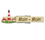 Glupperl mit dem Leuchtturm Westerheversand handbemalt