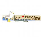 Wiesnglupperl mit einer handbemalten Sturmmöve