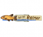 Glupperl mit einem grün-gold bemalten Schlei