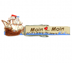 Glubbal mit einer handbemalten französischen Fregatte