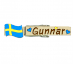 Glupperl mit der Fahne Schwedens