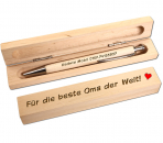 Holz-Kugelschreiber-Etui SET graviert