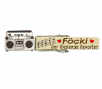 Wiesnglupperl mit einem handbemalten Radiorecorder