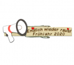 Glupperl mit einem weißen Megaphon