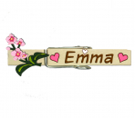 Glupperl mit einer pinkfarbenen Orchidee