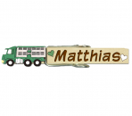 Glupperl mit einem grünen Viechtransporter