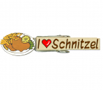 Glupperl mit einem handbemalten Schnitzel