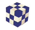 Schlangenholzwürfel blau
