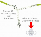 Lederhalsband olivgrün