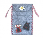 Handytasche fürs Dirndl in grau