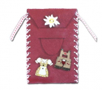 Handytasche fürs Dirndl in weinrot