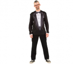 T-Shirt lang "schwarzer Smoking"