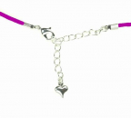 Lederhalsband lila