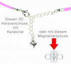 Lederhalsband pink