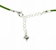 Lederhalsband dunkelgrün