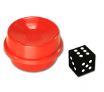 Niederbayerischer Schwindelwürfel mit einem schwarzen Würfel